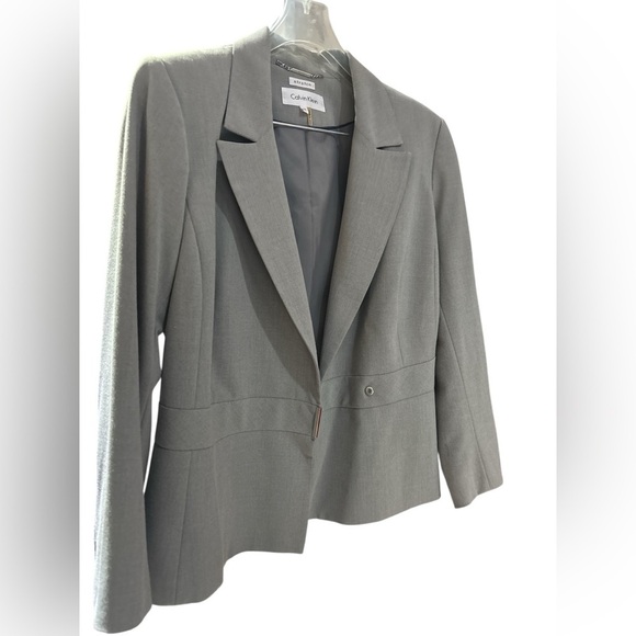 Calvin Klein Gray Blazer Professional Suit Jacket - Picture 2 of 4